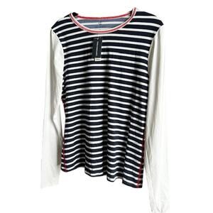 Lands End Striped Long Sleeve Swim Shirt New With Tags